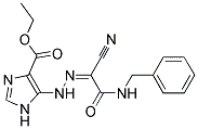 ETHYL 5-{(2Z)-2-[2-(BENZYLAMINO)-1-CYANO-2-OXOETHYLIDENE]HYDRAZINO}-1H-IMIDAZOLE-4-CARBOXYLATE 结构式