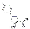 RAC-(3R,4S)-4-(4-氟苯基)吡咯烷-3-羧酸盐酸盐,反式 结构式
