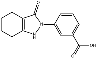 3-(3-OXO-1,3,4,5,6,7-HEXAHYDRO-2H-INDAZOL-2-YL)BENZENECARBOXYLIC ACID 结构式