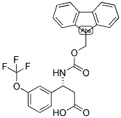 (R)-3-(9H-FLUOREN-9-YLMETHOXYCARBONYLAMINO)-3-(3-TRIFLUOROMETHOXY-PHENYL)-PROPIONIC ACID 结构式