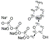 2'-DEOXYCYTIDINE-13C9,15N3 5'-TRISPHOSPHATE SODIUM SALT 结构式