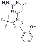 4-[3-(2-METHOXYPHENYL)-5-(TRIFLUOROMETHYL)-1H-PYRAZOL-1-YL]-6-METHYLPYRIMIDIN-2-AMINE 结构式