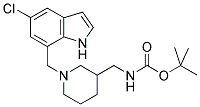 [1-(5-CHLORO-1H-INDOL-7-YLMETHYL)-PIPERIDIN-3-YLMETHYL]-CARBAMIC ACID TERT-BUTYL ESTER 结构式