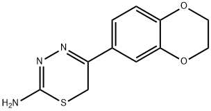 5-(2,3-二氢-1,4-苯并二噁英-6-基)-6H-1,3,4-噻二嗪-2-胺 结构式