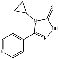 4-环丙基-5-(吡啶-4-基)-4H-1,2,4-三唑-3-硫醇 结构式