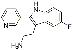 2-(5-FLUORO-2-PYRIDIN-3-YL-1H-INDOL-3-YL)-ETHYLAMINE 结构式