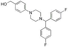(4-(4-[BIS(4-FLUOROPHENYL)METHYL]PIPERAZIN-1-YL)PHENYL)METHANOL 结构式