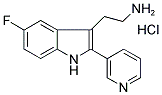 2-(5-FLUORO-2-PYRIDIN-3-YL-1H-INDOL-3-YL)-ETHYLAMINE HYDROCHLORIDE 结构式