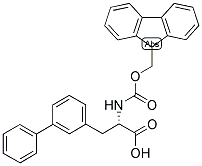 (S)-3-BIPHENYL-3-YL-2-(9H-FLUOREN-9-YLMETHOXYCARBONYLAMINO)-PROPIONIC ACID 结构式