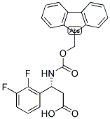 (R)-3-(2,3-DIFLUORO-PHENYL)-3-(9H-FLUOREN-9-YLMETHOXYCARBONYLAMINO)-PROPIONIC ACID 结构式