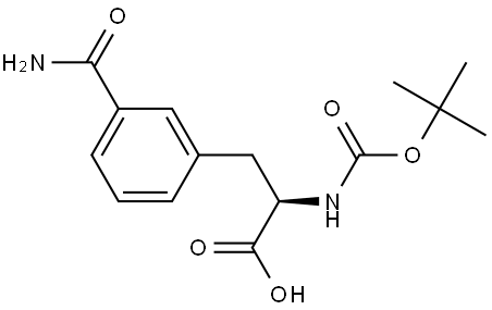 BOC-D-3-CARBAMOYLPHE 结构式