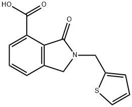 3-OXO-2-THIOPHEN-2-YLMETHYL-2,3-DIHYDRO-1H-ISOINDOLE-4-CARBOXYLIC ACID 结构式