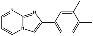 2-(3,4-二甲基苯基)咪唑并[1,2-A]嘧啶 结构式