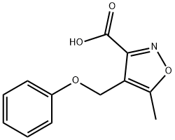 5-甲基-4-(苯氧基甲基)异噁唑-3-甲酸 结构式