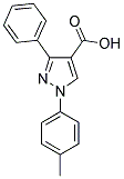 1-(4-METHYLPHENYL)-3-PHENYL-1H-PYRAZOLE-4-CARBOXYLIC ACID 结构式