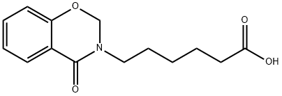 6-(4-OXO-4 H-BENZO[ E ][1,3]OXAZIN-3-YL)-HEXANOIC ACID 结构式