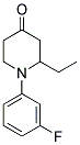 1-N-(3'-Fluorophenyl)-2-ethyl-piperidin-4-one 结构式