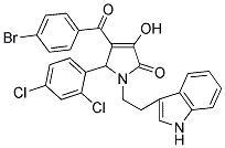 1-(2-(1H-Indol-3-yl)ethyl)-4-(4-bromobenzoyl)-5-(2,4-dichlorophenyl)-3-hydroxy-1H-pyrrol-2(5H)-one 结构式