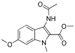 3-Acetylamino-6-methoxy-1-methyl-1H-indole-2-carboxylic acid methyl ester 结构式