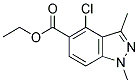 ETHYL-4-CHLORO-1,3-DIMETHYL-1H-INDAZOLE-5-CARBOXYLATE 结构式