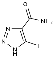 5-IODO-1H-1,2,3-TRIAZOLE-4-CARBOXAMIDE 结构式