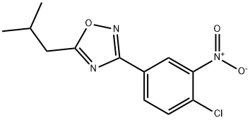 3-(4-Chloro-3-nitro-phenyl)-5-isobutyl-[1,2,4]oxadiazole 结构式