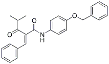 N-4-BENZYLOXYPHENYL A-BENZILIDENE ISOBUTYRYLACETAMIDE 结构式