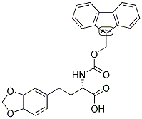 (S)-4-BENZO[1,3]DIOXOL-5-YL-2-(9H-FLUOREN-9-YLMETHOXYCARBONYLAMINO)-BUTYRIC ACID 结构式