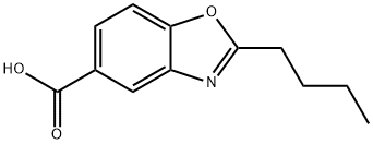 2-BUTYL-1,3-BENZOXAZOLE-5-CARBOXYLIC ACID 结构式