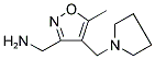 [5-METHYL-4-(1-PYRROLIDINYLMETHYL)-3-ISOXAZOLYL]METHANAMINE 结构式