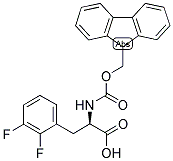 (R)-3-(2,3-DIFLUORO-PHENYL)-2-(9H-FLUOREN-9-YLMETHOXYCARBONYLAMINO)-PROPIONIC ACID 结构式