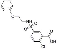 2-CHLORO-5-[[(2-PHENOXYETHYL)AMINO]SULFONYL]BENZOIC ACID 结构式