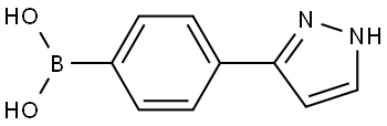 (4-(1H-吡唑-3-基)苯基)硼酸 结构式