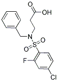 3-(BENZYL[(4-CHLORO-2-FLUOROPHENYL)SULFONYL]AMINO)PROPANOIC ACID 结构式