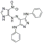 3,5-DIANILINO-4H-PYRAZOL-4-ONE (4-NITRO-1H-IMIDAZOL-5-YL)HYDRAZONE 结构式