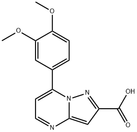 7-(3,4-二甲氧苯基)-2-吡唑[1,5-A]嘧啶羧酸 结构式