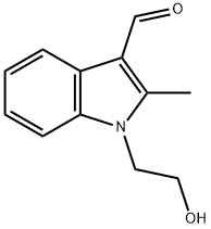 1-(2-羟乙基)-2-甲基-1H-吲哚-3-甲醛 结构式