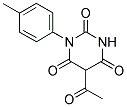 5-ACETYL-1-(4-METHYLPHENYL)PYRIMIDINE-2,4,6(1H,3H,5H)-TRIONE 结构式