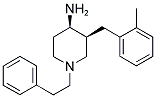 CIS-3-(2-METHYLBENZYL)-1-(2-PHENYLETHYL)PIPERIDIN-4-AMINE 结构式