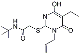 2-[(1-ALLYL-5-ETHYL-4-HYDROXY-6-OXO-1,6-DIHYDROPYRIMIDIN-2-YL)THIO]-N-(TERT-BUTYL)ACETAMIDE 结构式