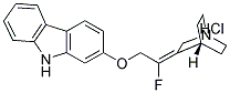(E)-2-[2-FLUORO-2-(QUINUCLIDIN-3-YLIDENE)ETHOXY]-9H-CARBAZOLE MONOHYDROCHLORIDE 结构式
