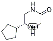 (R)-5-CYCLOPENTYL-PIPERAZIN-2-ONE 结构式