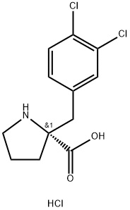 (R)-2-(3,4-二氯苄基)吡咯烷-2-羧酸盐酸盐 结构式