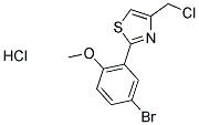 2-(5-BROMO-2-METHOXYPHENYL)-4-(CHLOROMETHYL)-1,3-THIAZOLE HYDROCHLORIDE 结构式