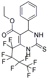 ETHYL 6-(NONAFLUOROBUTYL)-4-PHENYL-2-THIOXO-1,2,3,4-TETRAHYDROPYRIMIDINE-5-CARBOXYLATE 结构式