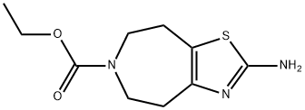 2-AMINO-4,5,7,8-TETRAHYDRO-6-(N-CARBETHOXY)THIAZOLO[5,4-D]AZEPINE 结构式
