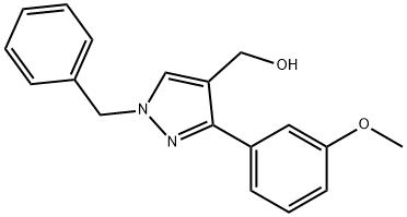 [1-BENZYL-3-(3-METHOXYPHENYL)-1H-PYRAZOL-4-YL]METHANOL 结构式