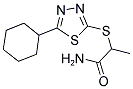 2-[(5-CYCLOHEXYL-1,3,4-THIADIAZOL-2-YL)SULFANYL]PROPANAMIDE 结构式
