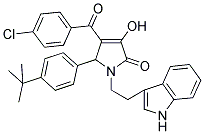 1-(2-(1H-INDOL-3-YL)ETHYL)-5-(4-TERT-BUTYLPHENYL)-4-(4-CHLOROBENZOYL)-3-HYDROXY-1H-PYRROL-2(5H)-ONE 结构式