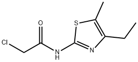 2-氯-N-(4-乙基-5-甲基-1,3-噻唑-2-基)乙酰胺 结构式